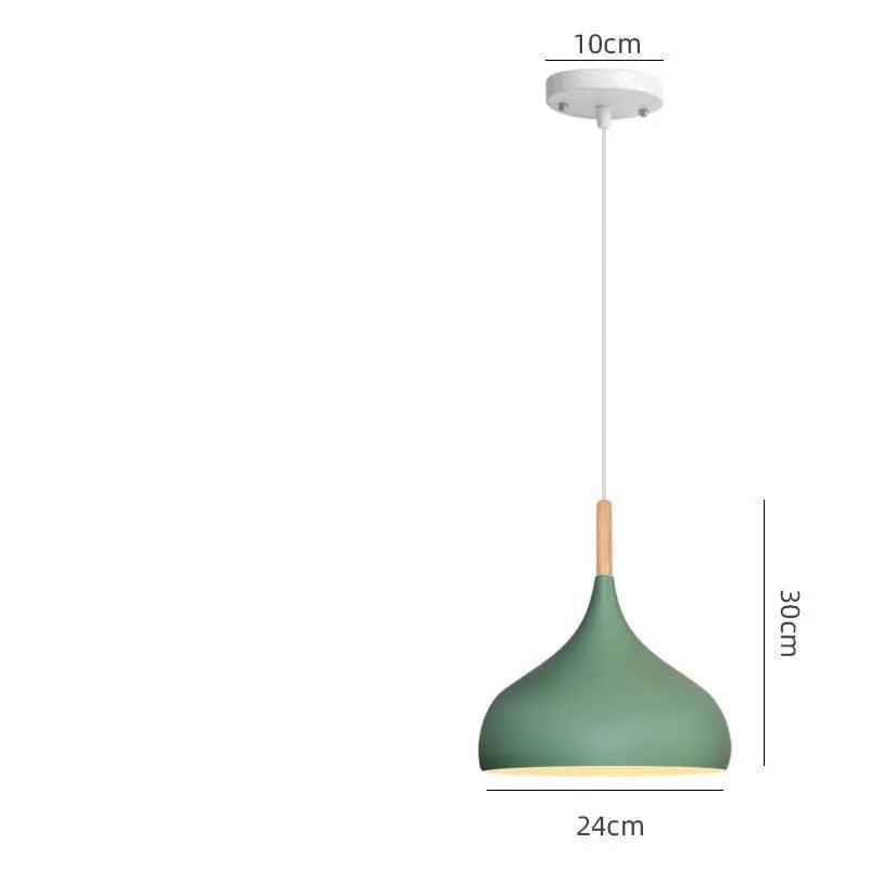 Modern single-head zinc alloy pendant lamp with adjustable cord in a choice of six colours.