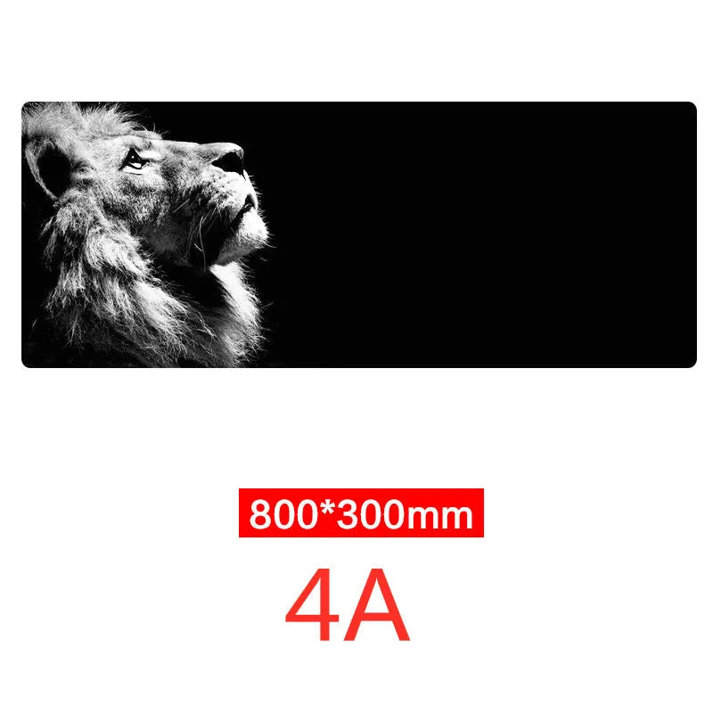 Oversized mouse pad 300x800 mm with non-slip rubber base and cloth surface in style 10A