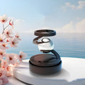 Solar-powered car hanging ornament with aromatic function in Gulong colour, measuring 65mm by 81mm