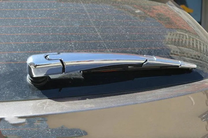 Four silvery ABS plastic rear wiper cover trim pieces for a Hyundai car.