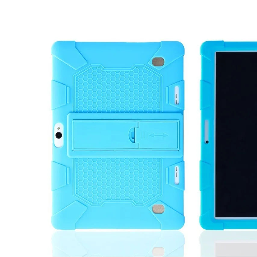 Little Overlord H10 Pro M20 10.1-inch silicone tablet case in pink colour with built-in kickstand