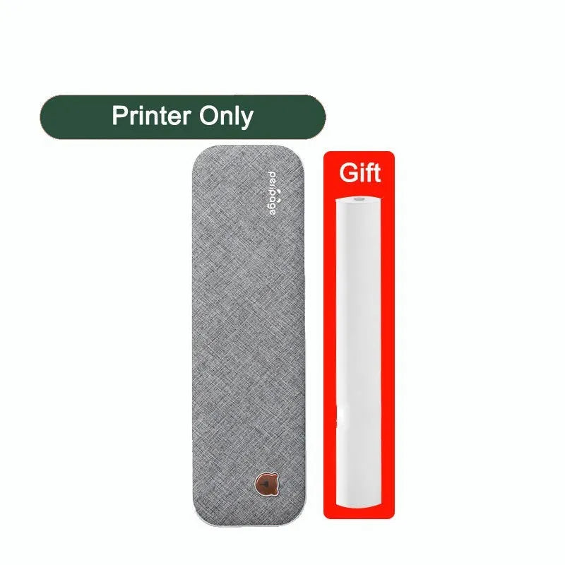 Mini A4 portable thermal printer in compact casing with USB port and paper feed slot