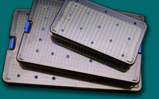Silicone UV disinfection box in three sizes: large, medium, and small, for sanitising phones and keys.