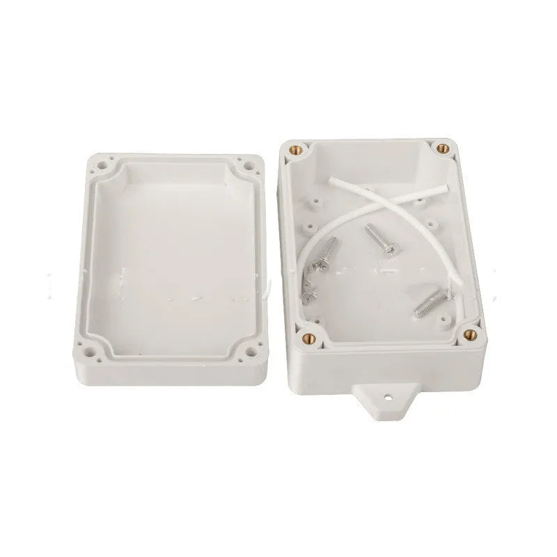 ABS plastic waterproof instrument box model F4B-1 for security monitoring power supplies.