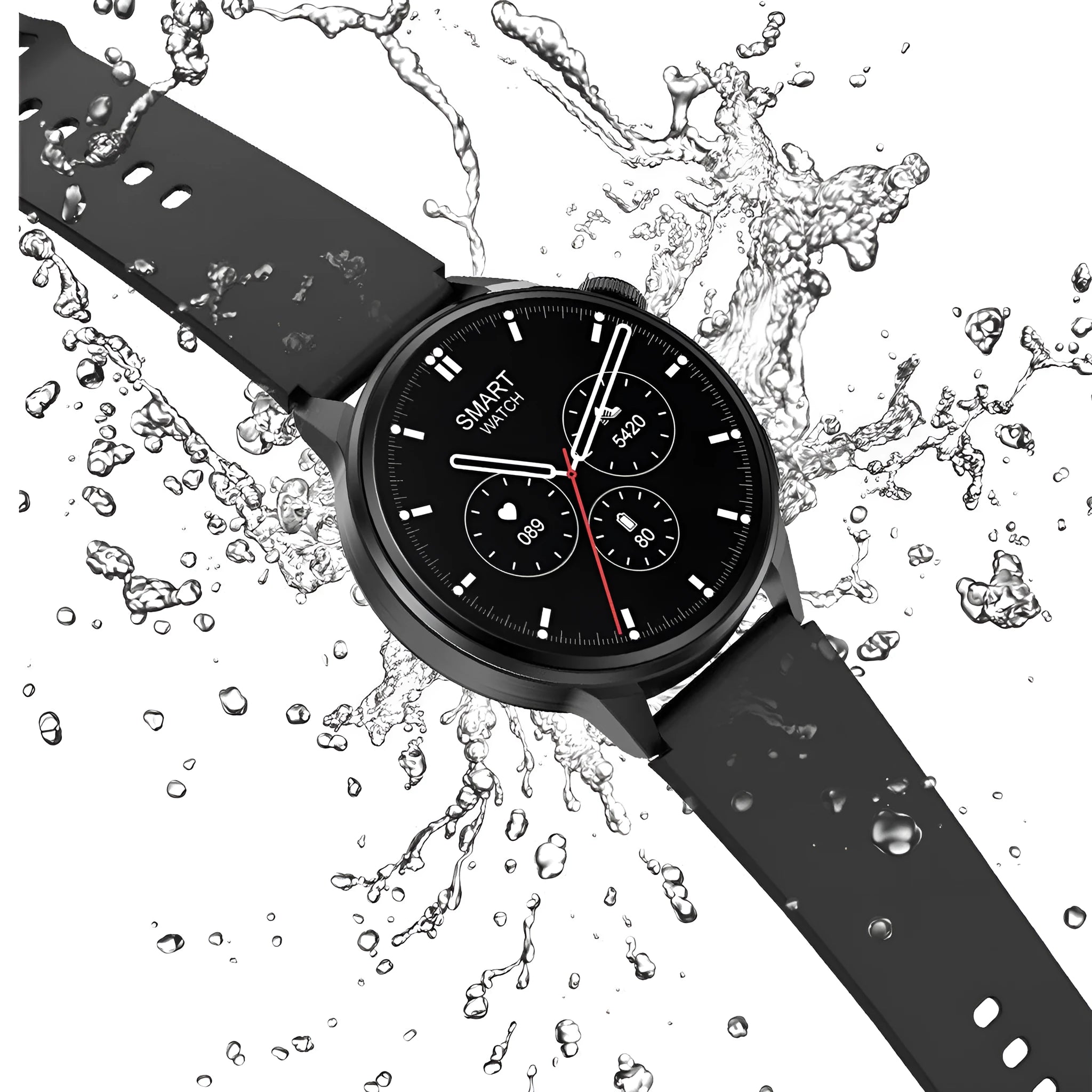 Fashionable smartwatch with Bluetooth calling and wireless charging on wrist showing 1.36-inch TFT screen