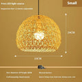 Straw hat chandelier Southeast Asia rattan pendant light in F model 25cm, 30cm and 36cm sizes