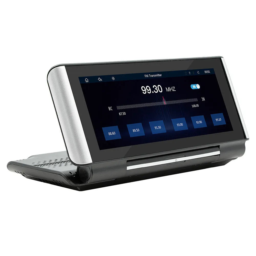 6.86 inch vehicle MP5 player with wireless CarPlay and reversing camera input on dashboard