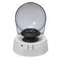 Mini laboratory centrifuge with compact 157×170×120 mm dimensions and 7000 rpm maximum speed