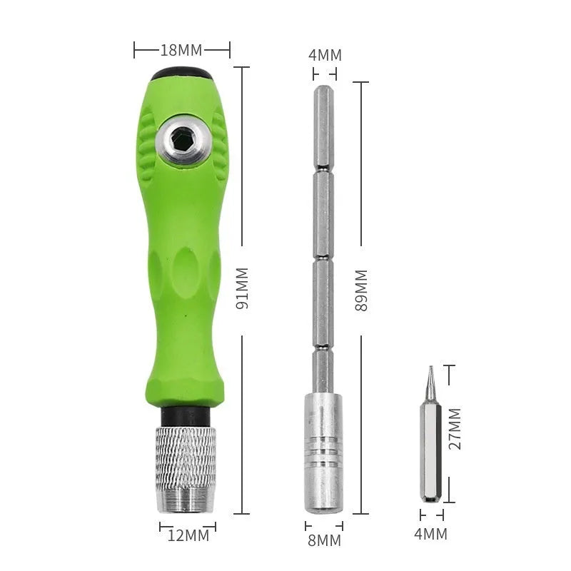 32-in-1 precision screwdriver set for electronics repair with magnetic bits in combination case