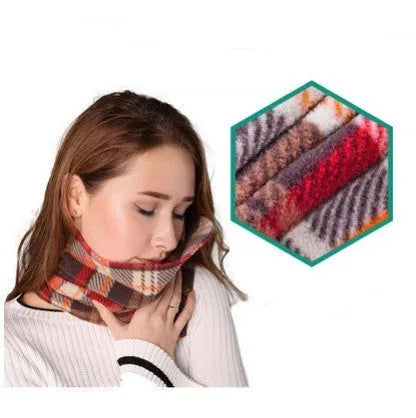 U-shaped convex neck support pillow and scarf in black, grey, navy, or red colours.