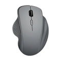 Grey and black self-charging wireless photoelectric mouse for laptop with USB charging cable
