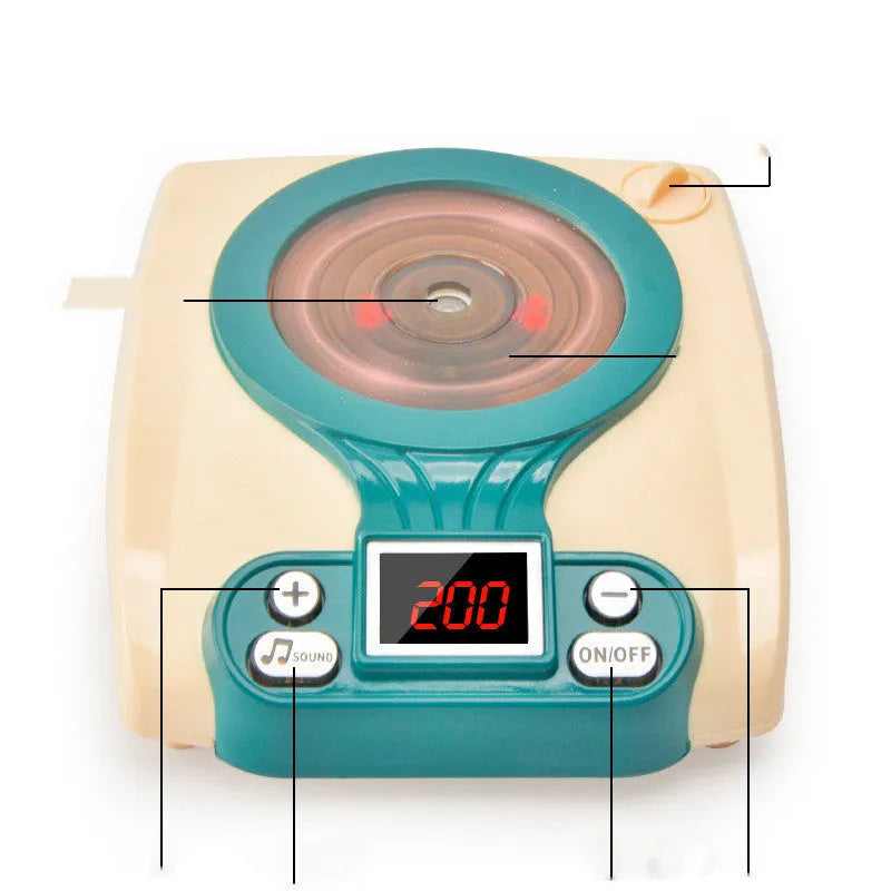 Plastic play house kitchen toy with induction cooker design for infant role play