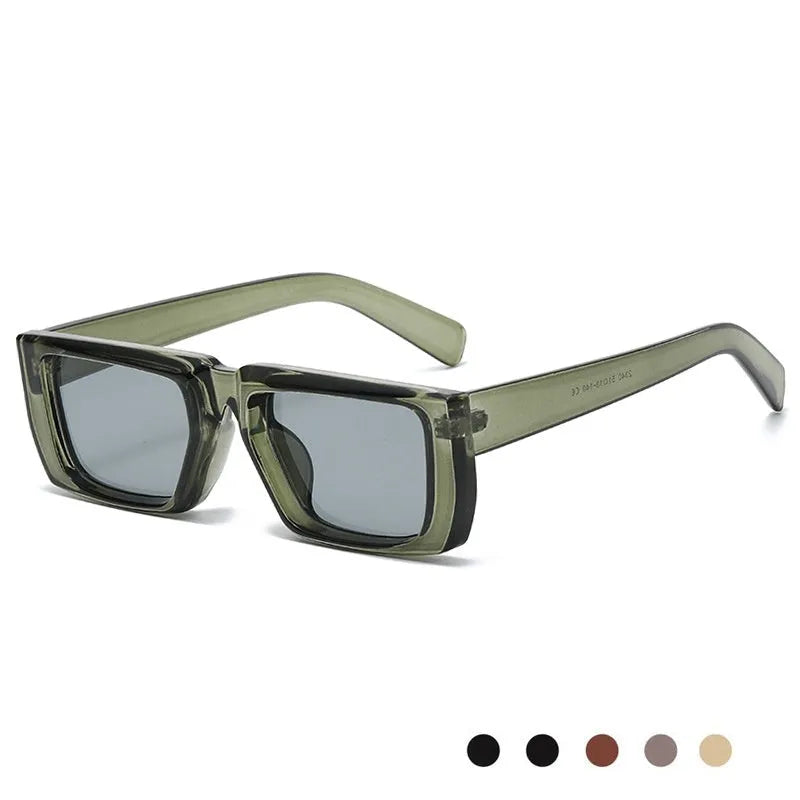 Special-shaped UV400 sunglasses with PC frames in multiple colour combinations including black/grey and transparent options