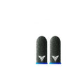 Green gaming thumb sleeves with 3M reflective logo made from silver fibre ring-spun yarn