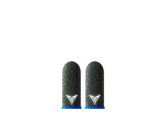 Green gaming thumb sleeves with 3M reflective logo made from silver fibre ring-spun yarn