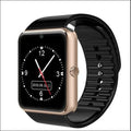 Smart watch with 1.54 inch touch screen and silicone strap showing display interface