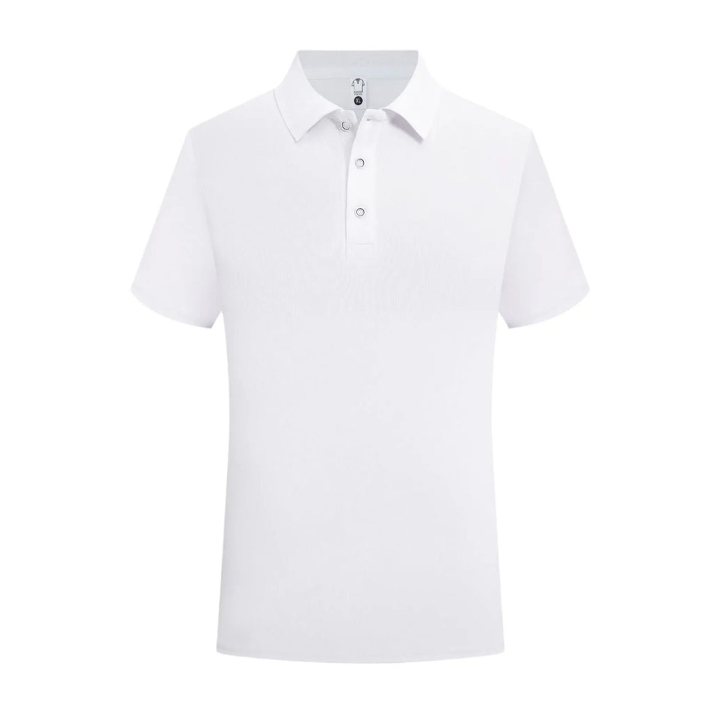 Straight-cut cotton work shirt with short sleeves for custom embroidery