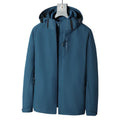 Men's black waterproof mountaineering jacket and trouser set with removable fleece lining