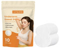 Ten underarm sweat absorbing patches in natural skin tone with polyacrylic acid formulation