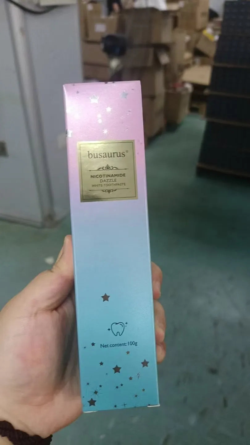 Nicotinamide Dazzling White Toothpaste 100g tube for adult oral care with whitening function