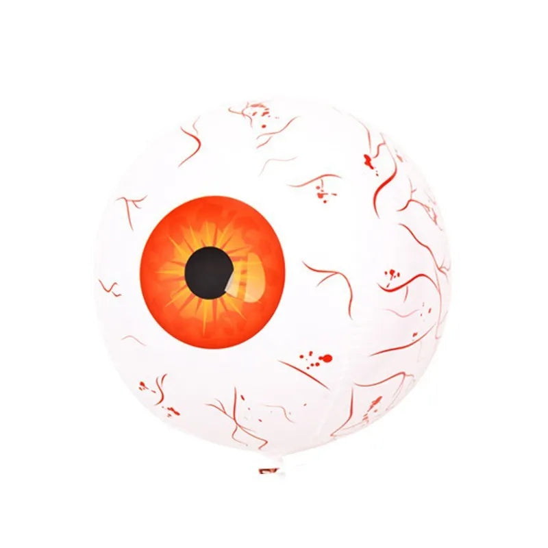 Halloween eyeball balloon with bloodshot pattern in blue, green and red colour options