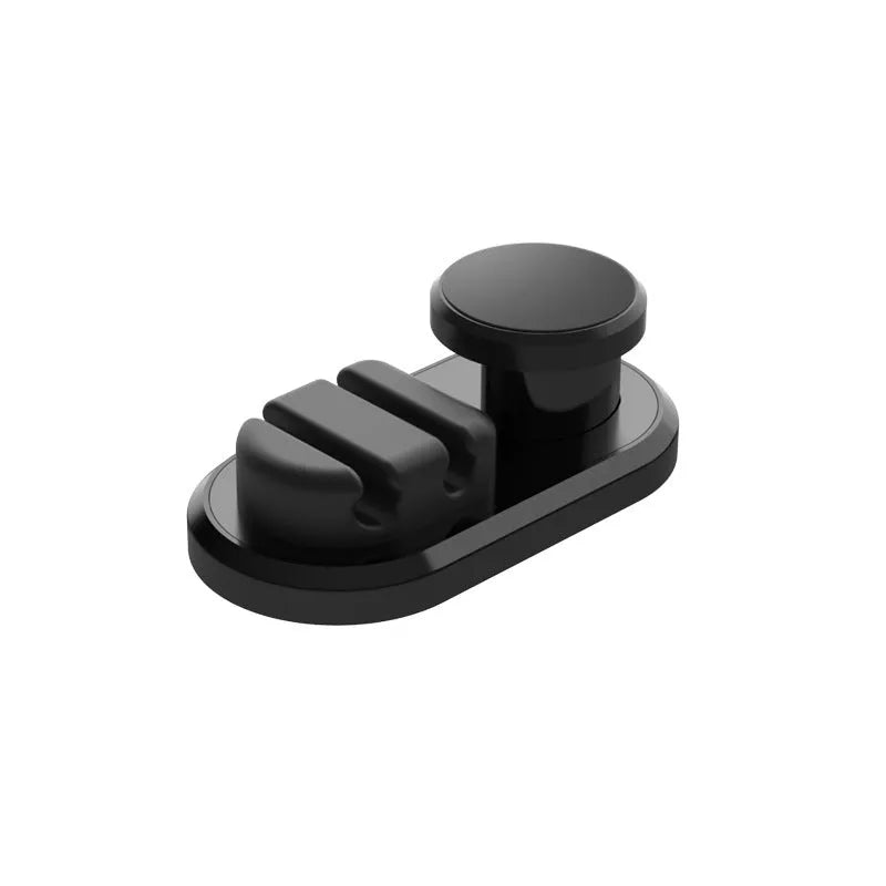 ABS silicone car and home data cable storage hook in dark green, space silver or star black