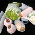 White foam net protective case showing net texture and available in multiple rectangular dimensions