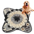 Flower Gray Series plush sniffing mat slow food toy pet chew pad in gray four-corner Star or gray five-corner