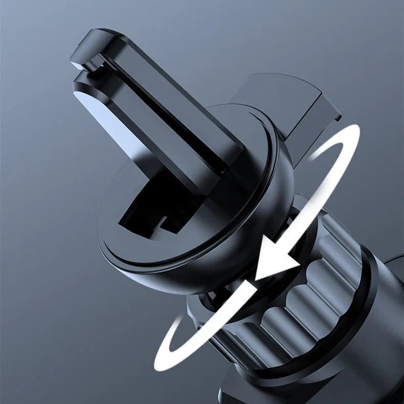 T11 wireless car charger, black or silver, infrared sensor, air outlet mount, Type-C output, stretching bracket