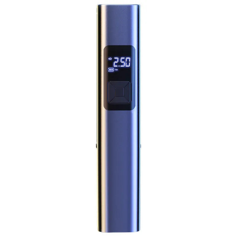 Wireless digital display car air compressor and vacuum cleaner unit with accessories