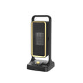 Compact desktop PTC air heater with knob control and multiple plug options