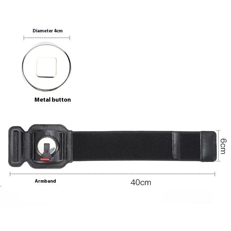 Black unisex mobile phone armband and wrist strap holder suitable for 4-7 inch smartphones during delivery work or sports