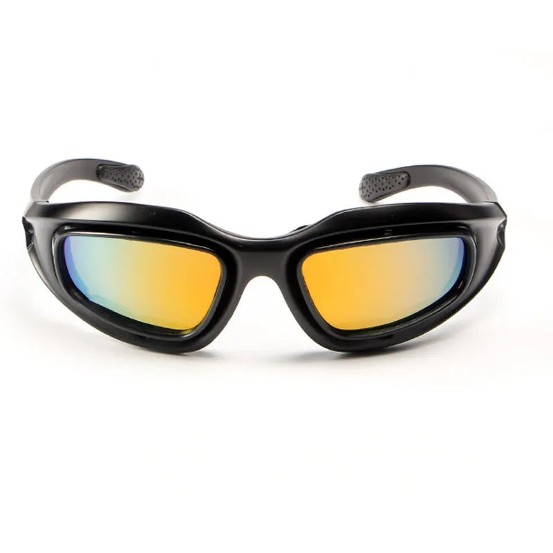 Tactical polarized sunglasses for cycling with full rim sports frame
