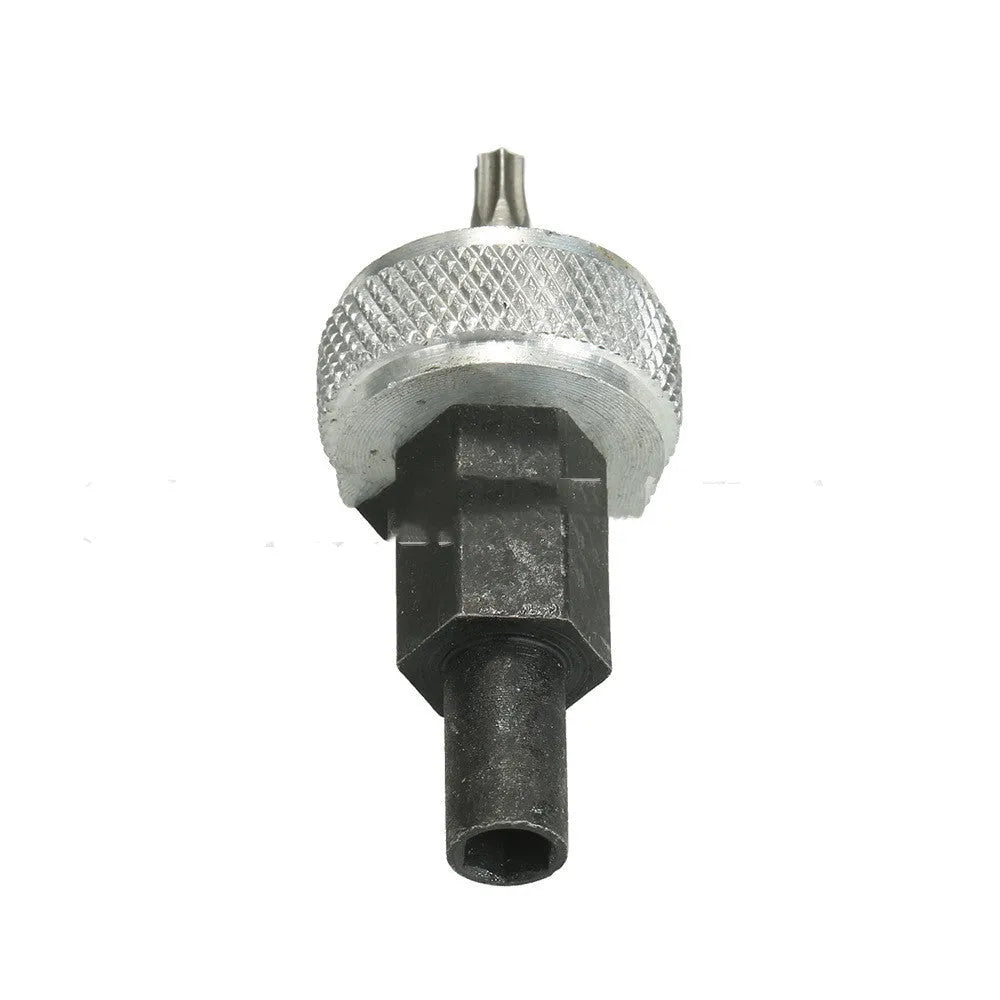 Ignition module clamping wrench with knurled aluminium knobs on a carbon steel handle.