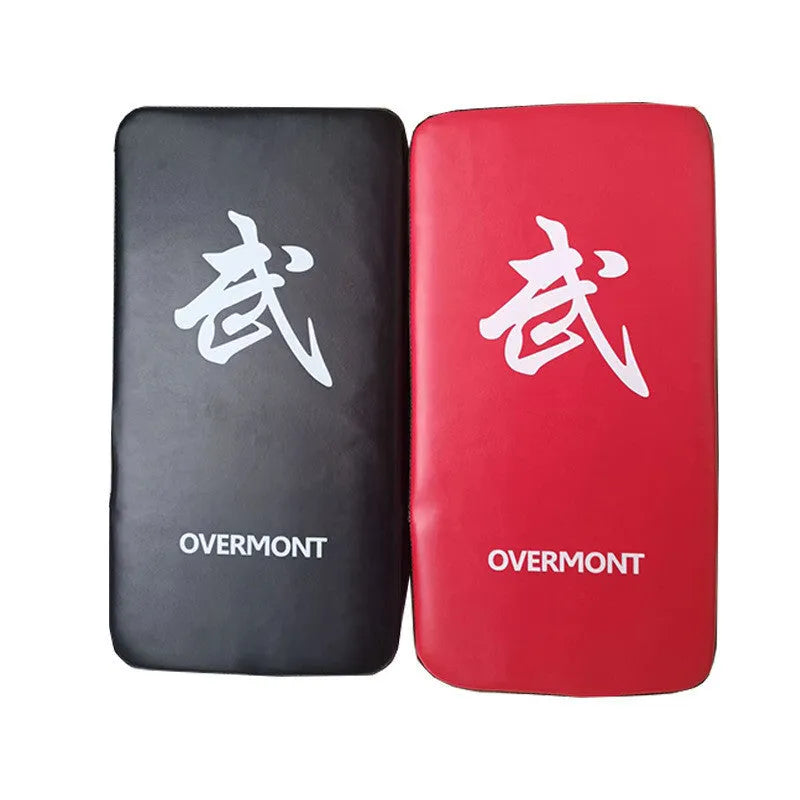 Red martial arts kick target for boxing training with hand-sewn construction and anti-knock design