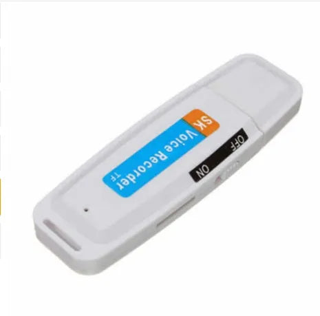 SK-001 black and white creative USB flash drive with plastic casing on a white background.