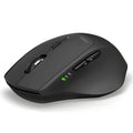 Rapoo MT500 wireless Bluetooth mouse in black with six buttons on a desk surface