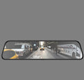 12-inch black rearview mirror car tachograph with touch screen for front and back video recording