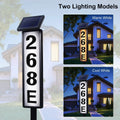 Solar powered doorplate light and lawn lamp, LED, plastic, 120x120x900mm, outdoor use
