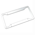 Aluminium alloy licence plate frame in black, light grey, silver, or stainless steel finish for vehicle protection.
