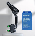 Car mobile phone bracket with one-clip design mounted on car air vent, showing adjustable side clamps