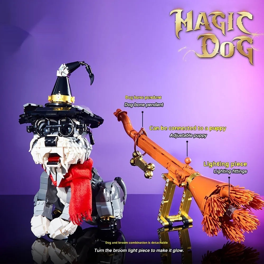Magic Schnauzer plastic building blocks model in black, colour box packing, for ages 7 to 14