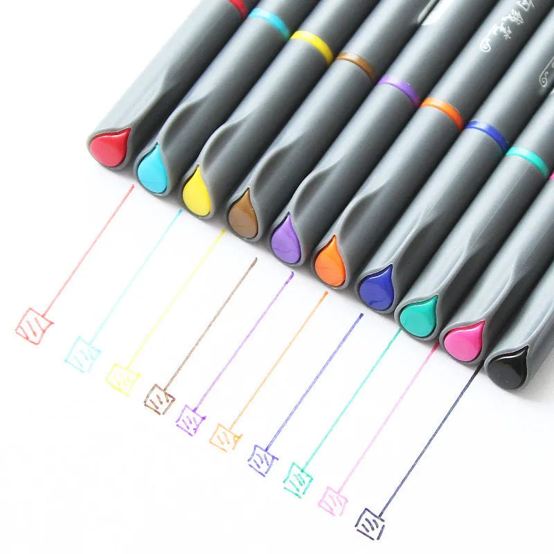 Hook line pen set with 0.38mm tip for architectural drawing and mobile artwork