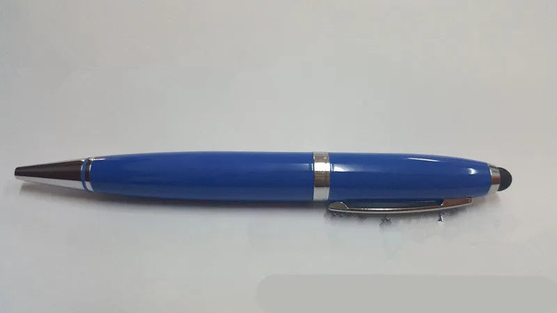 Sanhe one-piece USB flash drive metal touch screen pen, 138x14mm, metal shell, Black Blue Grey or White