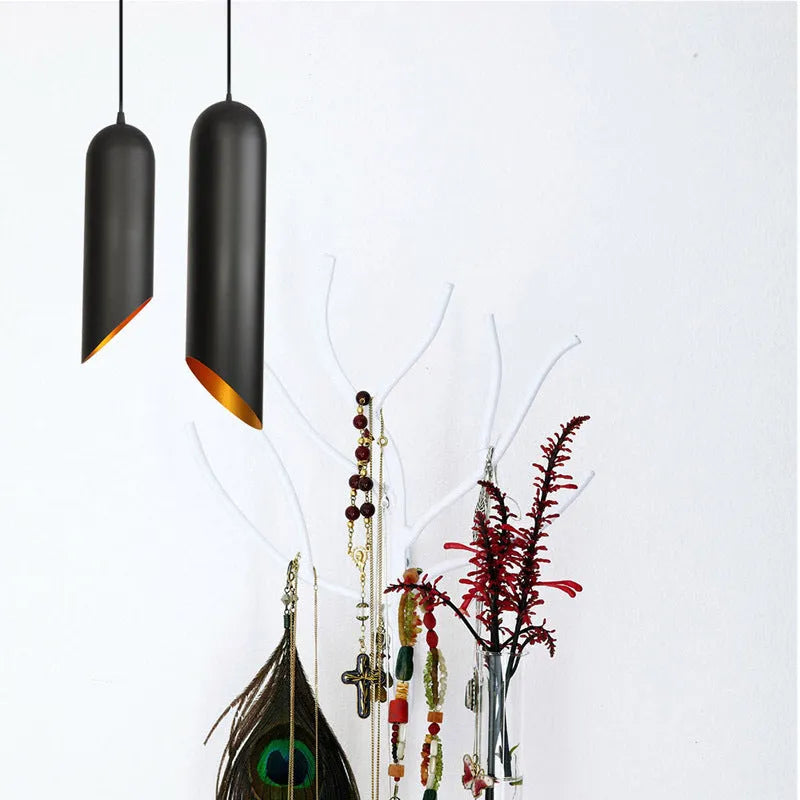 Retro iron art chandelier ceiling light in matte black finish with multiple arms.