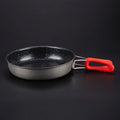 Alocs medical stone colour non-stick folding frying pan 180x44mm aluminium alloy portable camping pan