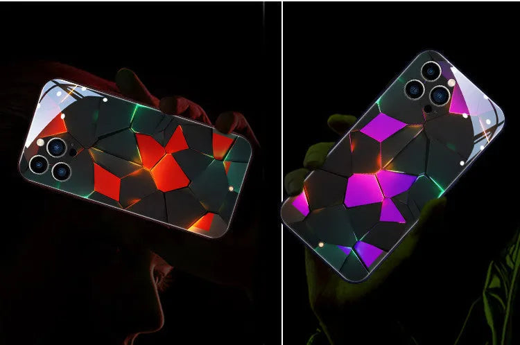 Xpress 14 tempered glass mobile phone case with light notification for iPhone models