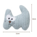 Cyan and light coffee plush rope catnip toy with bell for kittens and cats