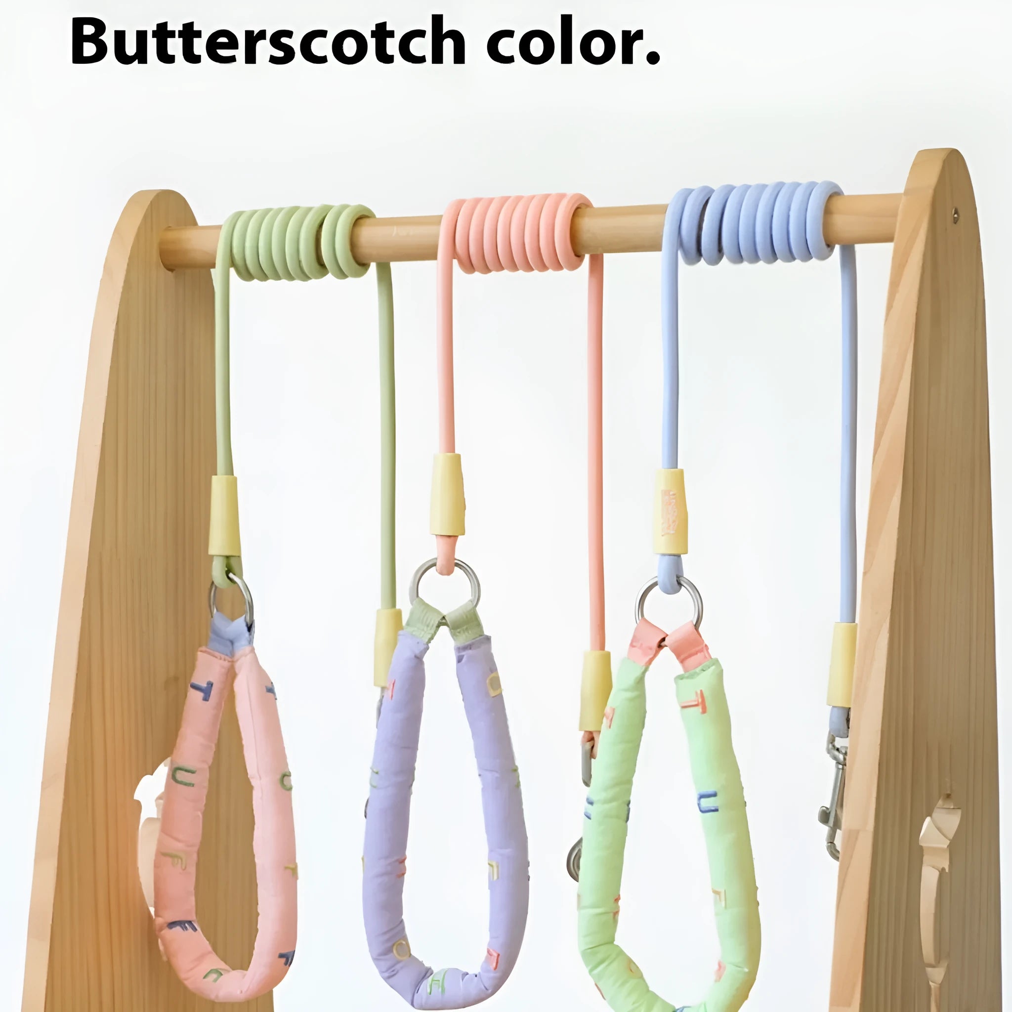 Polyester dog leash with hand holding rope design in four colour options