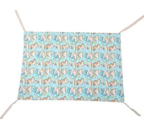 Portable detachable baby crib hammock in crushed velour fabric showing colour options